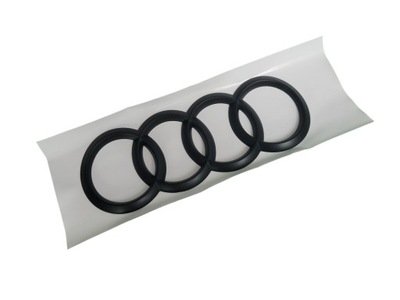 EMBLEMA LOGOTIPO PARA AUDI BLACK GLOSSY PARTE TRASERA 185 MM  