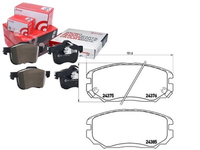 Тормозные колодки тормозные hyundai sonata 05- brembo фото №1
