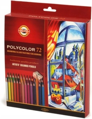 Kredki Polycolor. 72 kolory. Koh-I-Noor