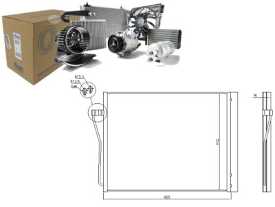 Nissens 940308 конденсатор, кондиционер фото №1