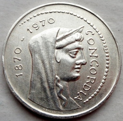 WŁOCHY - 1000 lirów - 1970 - Concordia - srebro