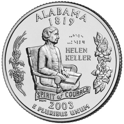 25 c Stany USA Alabama State Quarter 2003 D nr 22