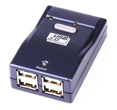 HUB 4 porty USB 2.0 na 2 PC GEMBIRD