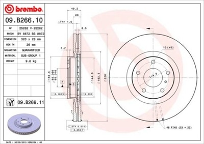 ДИСК ГАЛЬМІВНИЙ ПЕРЕДНЯ NISSAN MURANO 05-