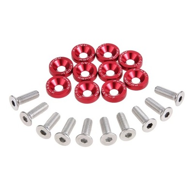 M6 ANODIZED ALUMINUM FENDER SCREW WASHERS BOLTS FOR AUTOMOBILE FENDE~16864