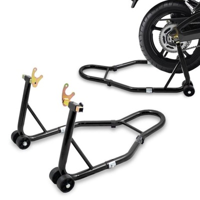 STOJAK PARA MOTOCICLETA NEGRO SOPORTE 250KG PARTE TRASERA RUEDA 21-31CM  