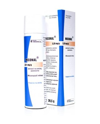 MICONAL Aerozol na skórę 3,29 mg/g 39,5 ml