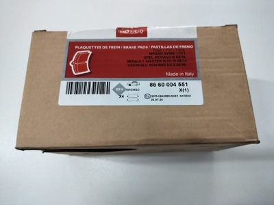 8660004551 гальмівні колодки гальмівні перед renault master iii фото №1