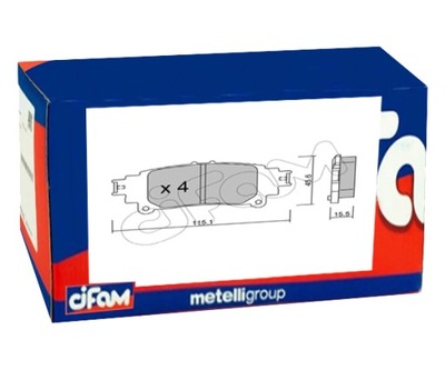 Cifam 822-977-0 набор тормозных колодок тормозных, тормоза дисковые фото №1