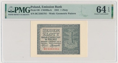 4629. 1 zł 1941 - BC - PMG 64 EPQ