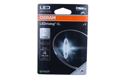 ŻARÓWKA LEDRIVING SL C5W BIAŁA LED (BRAK ECE) 1SZT. BLISTER (EKO)