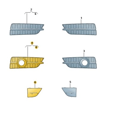 Решітка решітка радіатора бампера audi a7 c7 lift sline права фото №1