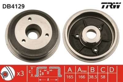 2 PIEZAS BEBEN DE FRENADO CITROEN PARTE TRASERA AX/SAXO 1,0-1,6 86-03 SIN COJINETE DB4129  