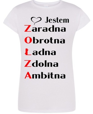 Jestem Zołza T-Shirt nadruk Modny R.XL