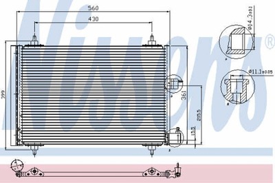 РАДИАТОР КОНДИЦИОНЕРА NISSENS 94542