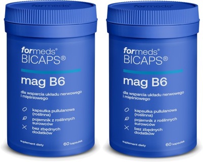 2x ForMeds Bicaps MAG B6 Citrát horečnatý 60 kaps