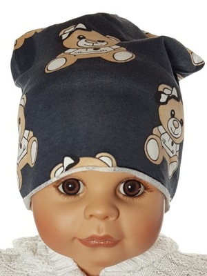 POLSKA CZAPKA MODNA DRESÓWKA BEANIE 46-56 CM 9WZÓR