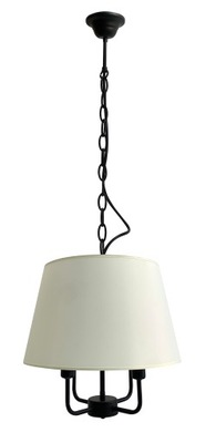 LAMPA WISZĄCA sufitowa czarna ABAŻUR ŁAŃCUCH E14