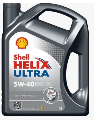 Olej 5W40 SHELL HELIX ULTRA 4L LL-01/MB229.5/226.5/ 502.00/505.00/A40/RN070