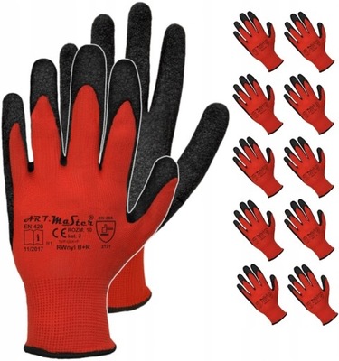 POTENTE REKAWICE ROBOCZE GUANTES DE PROTECCIÓN POWLEKANE LATEKSEM 10 PAR R. 7  