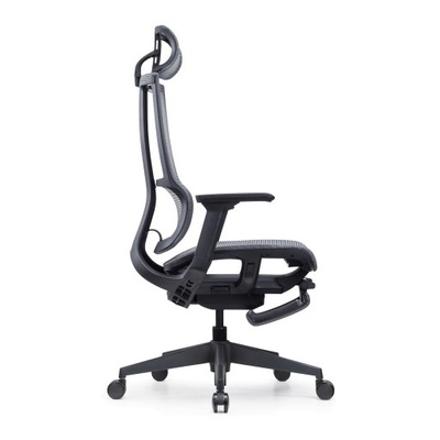 Fotel biurowy obrotowy ergonomiczny z podnóżkiem