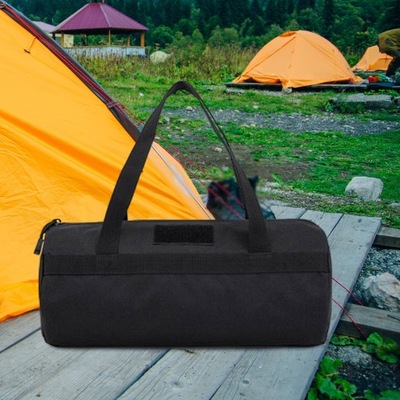 Torba do przechowywania palików namiotowych, torba do przenoszenia narzędzi, duża pojemność, czarna