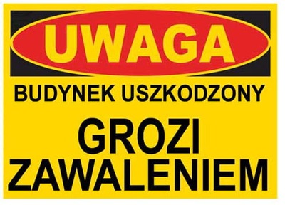 BTO-17 - ZNAK budynek uszkodzony grozi zawaleniem