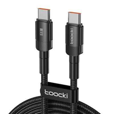 Kabel Toocki USB typ C - USB 3.1 typ C 2 m czarny