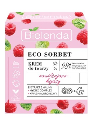 BIELENDA ECO SORBET MALINA KREM NAWILŻAJĄCO-KOJĄCY