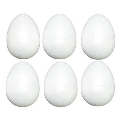 Styropianowe jajka 9 cm 6szt duże wielkanocne jaja do ozdabiania dla dzieci