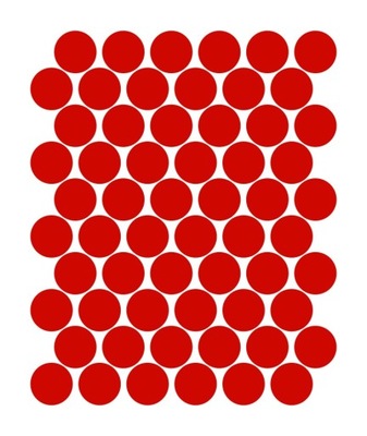 Naklejki Kropki kółka 1.5cm 032 jasne czerwone