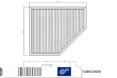 BLUE PRINT FILTRAS ORO BMW 2 G42 3 G20 G80 G28 3 G21 G81 4 G22 