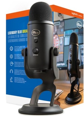 MIKROFON STUDYJNY POJEMNOŚCIOWY BLUE YETI BLACKOUT USB DO STREAMINGU
