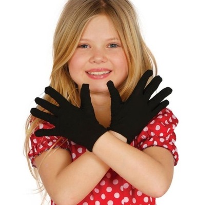 Rękawiczki dziecięce krótkie czarne