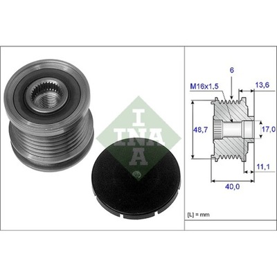 ALTERNADOR - EMBRAGUE JEDNOKIERUNKOWE INA 535 0085 10  