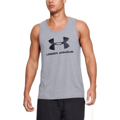 UNDER ARMOUR TANK TOP SPORTSTYLE LOGO SZARY r. XL