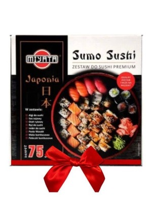 Zestaw do Sushi Prezent dla Niej Niego Nori Ryż Imbir Wasabi Mata Pałeczki