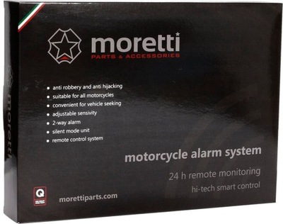 ALARM MOTOCYKLOWY MORETTI Z PODTRZYMANIEM 125dB