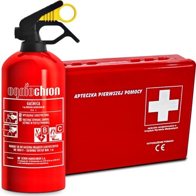 EXTINGUIDOR DE AUTOMÓVIL OGNIOCHRON BC 1KG + BOTIQUÍN  