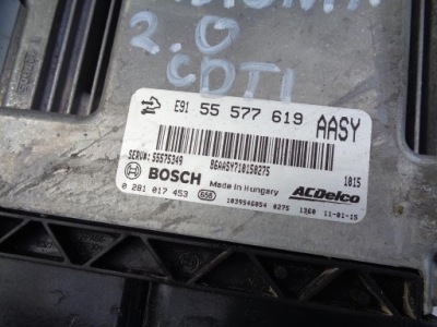 Бортовий комп'ютер двигуна 55577619 opel insignia i 2.0 cdti фото №1