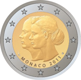 2 euro okolicznościowe Monako Monaco 2011