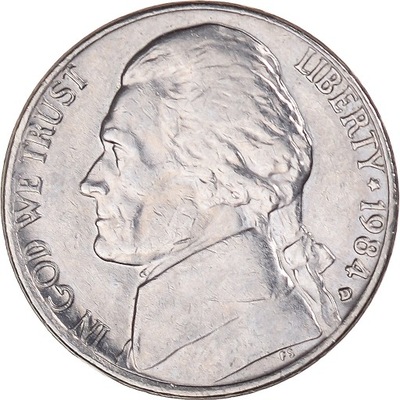 Moneta, USA, Jefferson Nickel, 5 Cents, 1984, U.S.