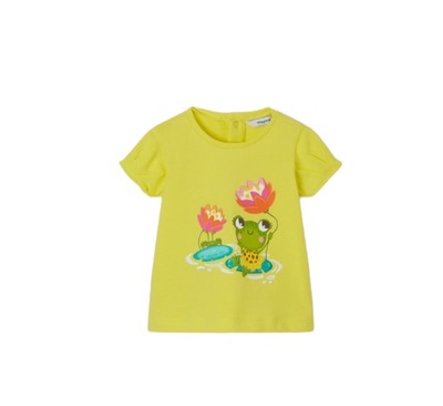 Koszulka Mayoral 1034 dziewczęca żółta żabka r.74