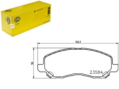 HELLA KOMPLEKTAS TRINKELIŲ STABDŽIŲ 1607690480 16076 