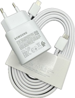 100% ORYGINALNA SUPER FAST 25W ŁADOWARKA SAMSUNG A53 S24+ S21+ 1,8m KOMPLET