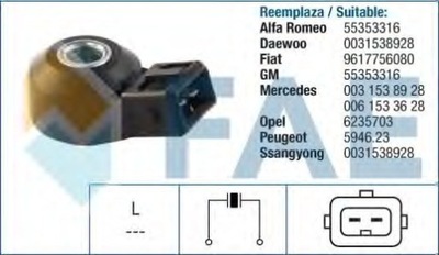 SENSOR DETONACIÓN STUKOWEGO ALFA FIAT OPEL  