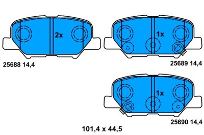 ATE ZAPATAS DE FRENADO PARTE TRASERA CITROEN C4 AIRCROSS MAZDA 6 6 UNIVERSAL  