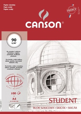 Blok szkicowy Canson student A4 90g 100 arkuszy