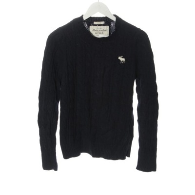 ABERCROMBIE & FITCH Warkoczowy sweter czarny