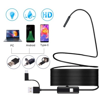 1080P/640P USB Endoscope Inspection Camera 3 in 1